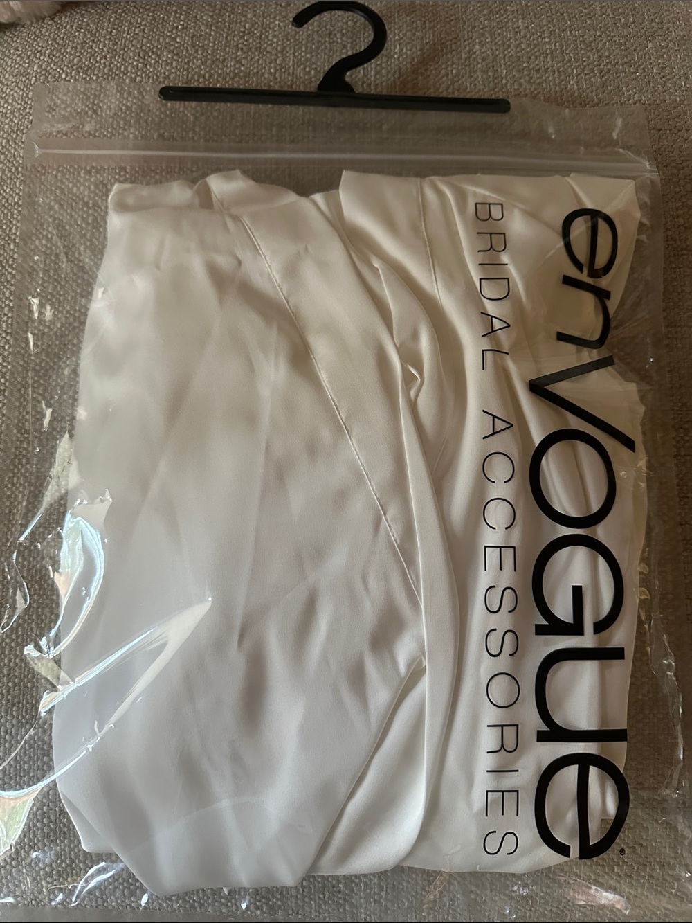 Bridal Satiny Tie-Front Robe in White. Internal Wrap Tie - Picture 10 of 12